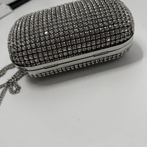 Self-Portrait Crystal Embellished Clutch With Bow Detail - Picture 8 of 13